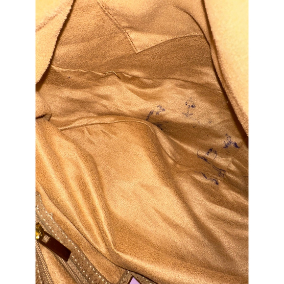 Jimmy Choo Gold Suede Metallic Hobo Bag - Picture 16 of 16